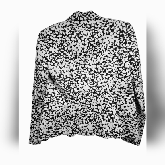 C. Wonder Christian Siriano Navy and Cream Floral Blazer Size 4 - Picture 6 of 7